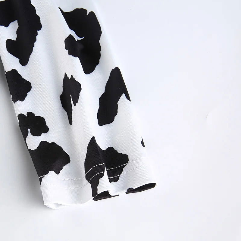 Aria Cow Print Crop Top - Montfash