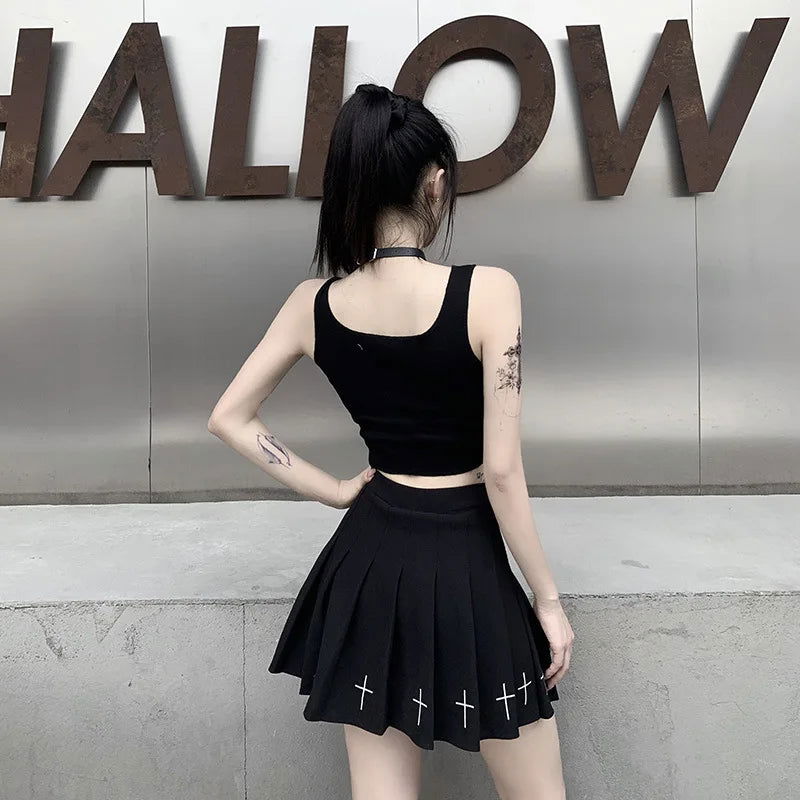 Ava Patchwork Graphic Crop Top - Montfash