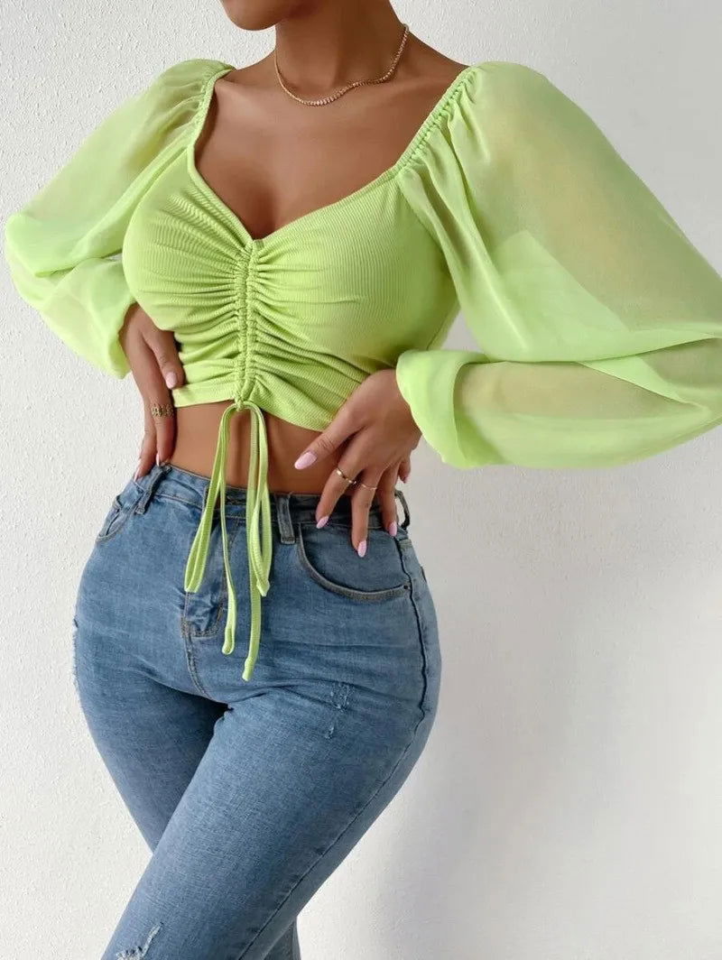 Chloe Puff Sleeve Top - Montfash