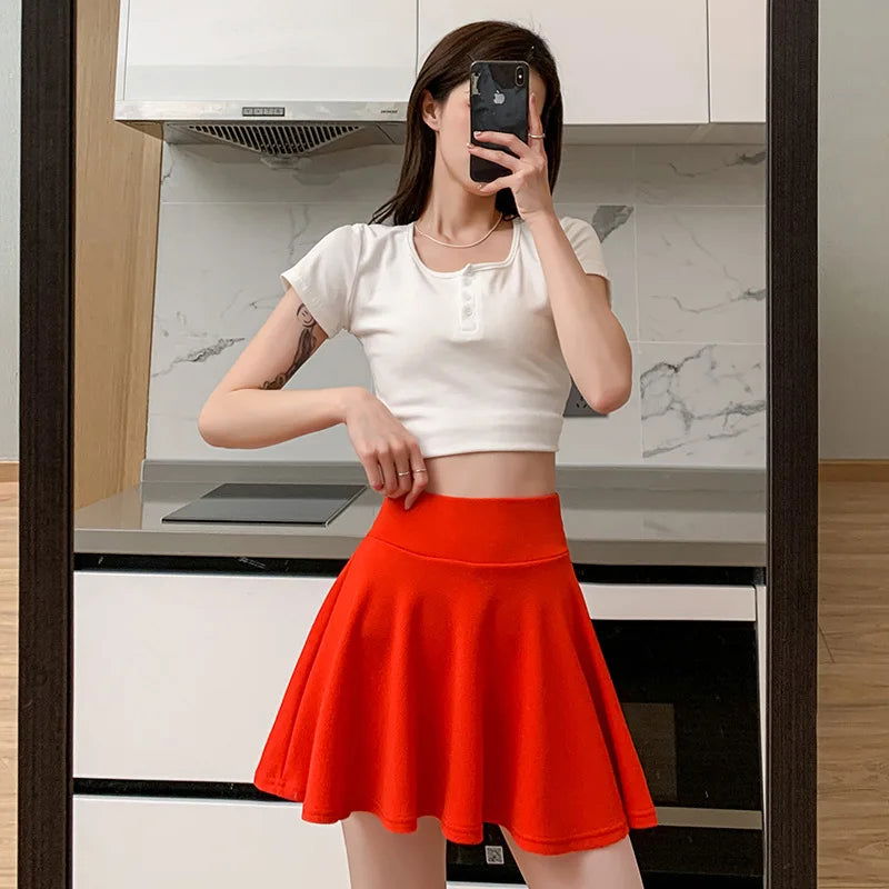 Emma’s Pleated High Waist Skirt - Montfash