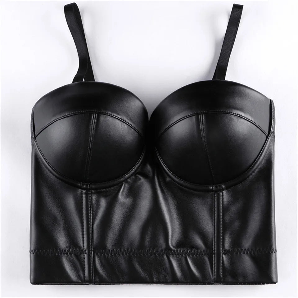 Eva Leather Corset Top - Montfash