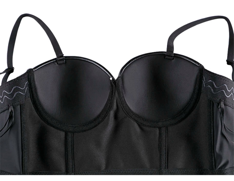 Eva Leather Corset Top - Montfash