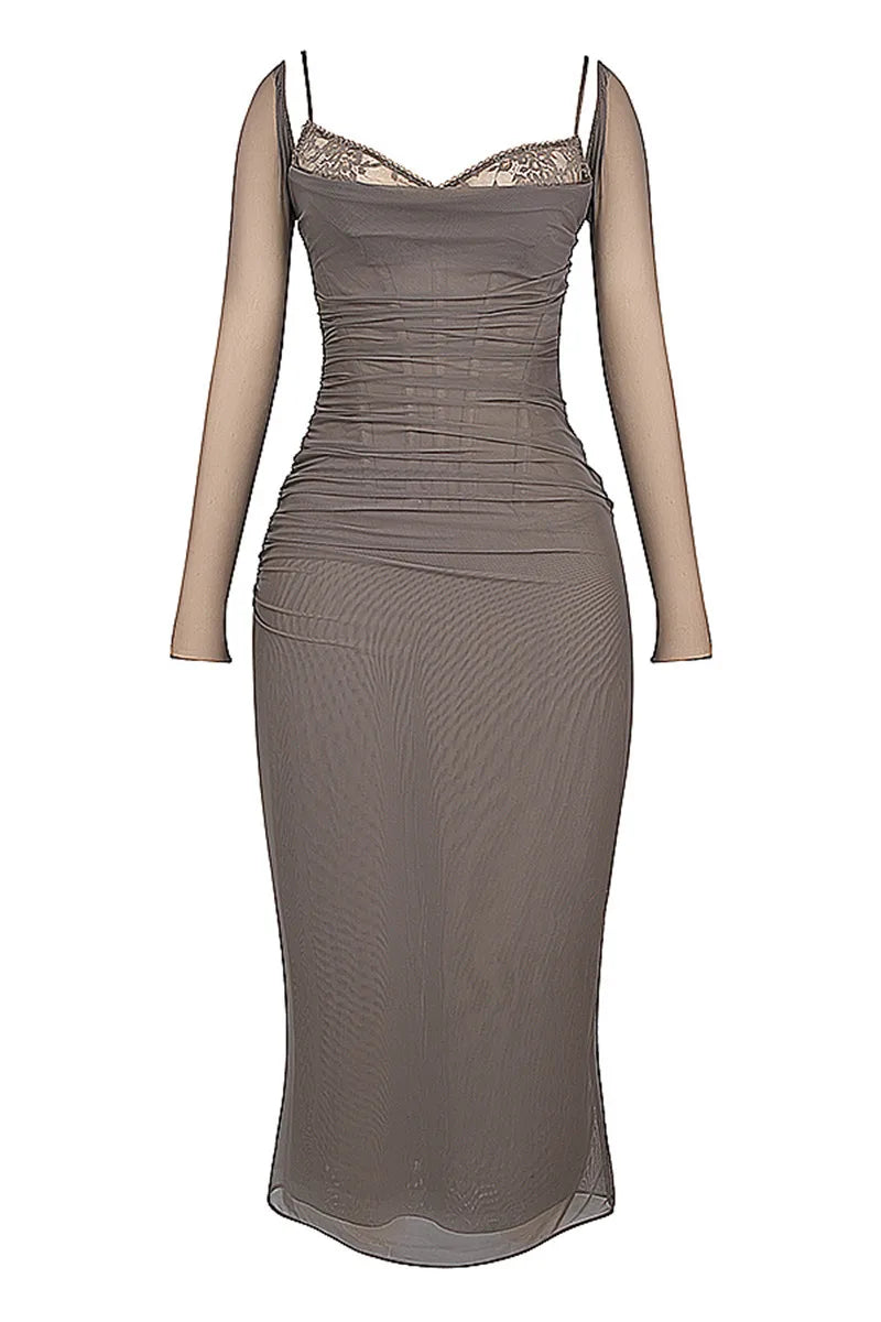 Eva Sheer Maxi Dress - Montfash