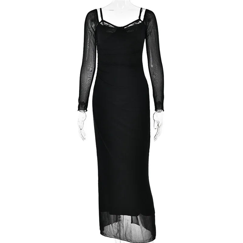 Eva Sheer Maxi Dress - Montfash