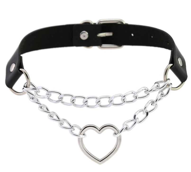 Heart Chain Choker - Montfash