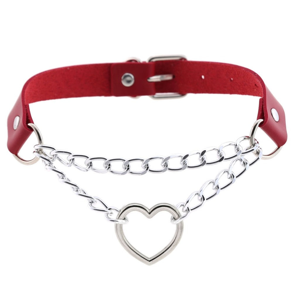 Heart Chain Choker - Montfash