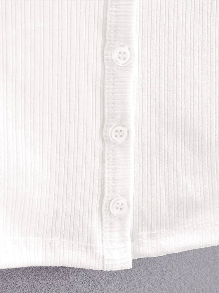 Lily Ribbed Short Sleeve Top - Montfash