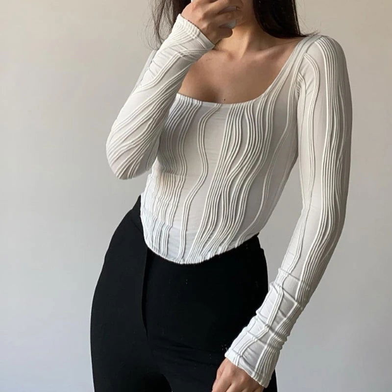 Maya Texture Crop Top - Montfash