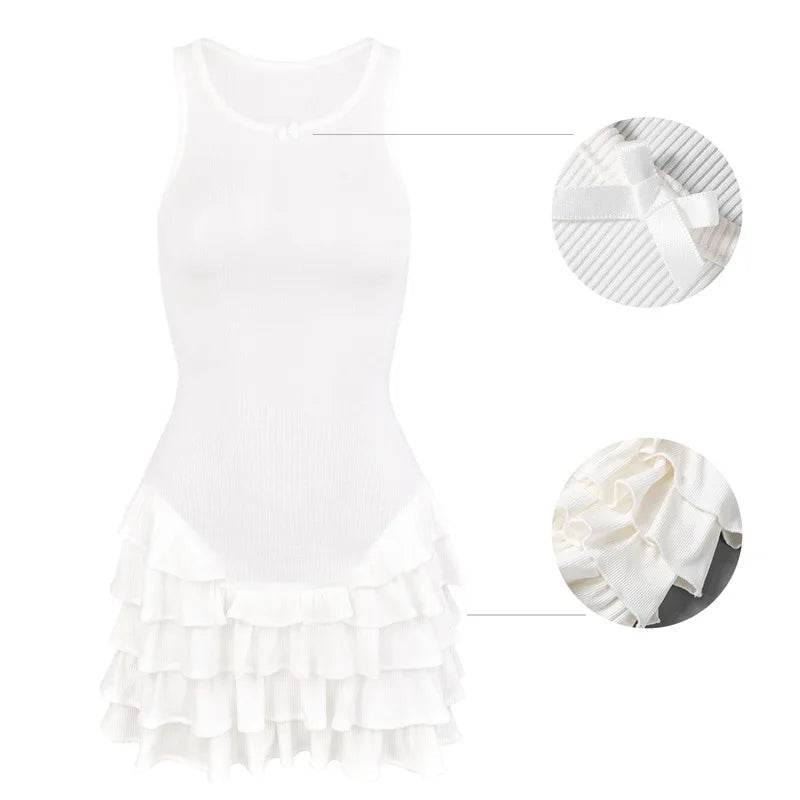 Nina Frill Tank Dress - Montfash
