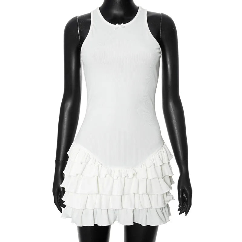Nina Frill Tank Dress - Montfash