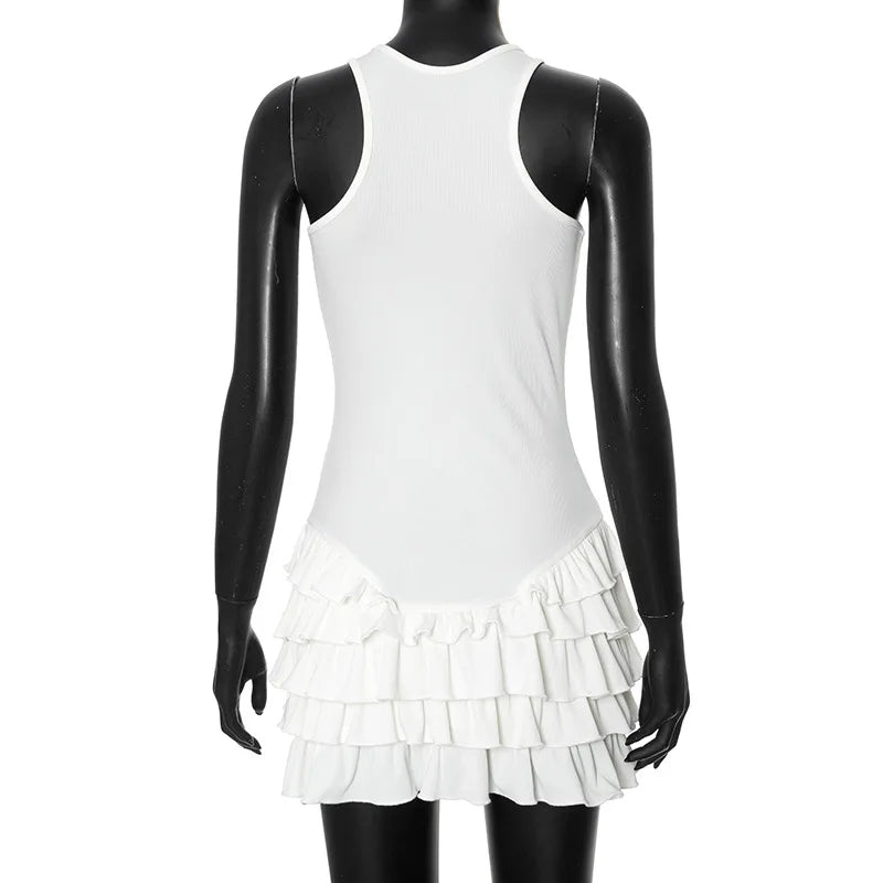 Nina Frill Tank Dress - Montfash