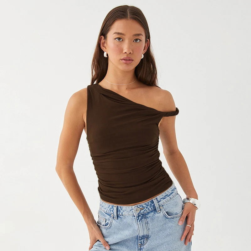 Nina Ruched Tank Top - Montfash