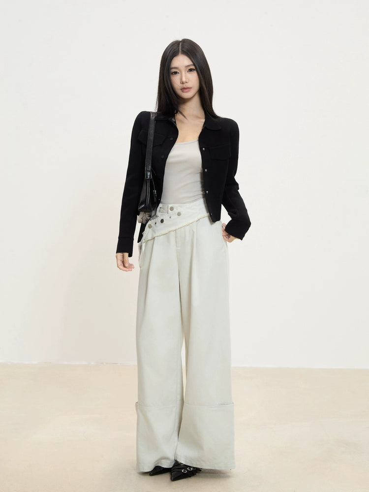 Isla Layered Detail Wide-Leg Pants