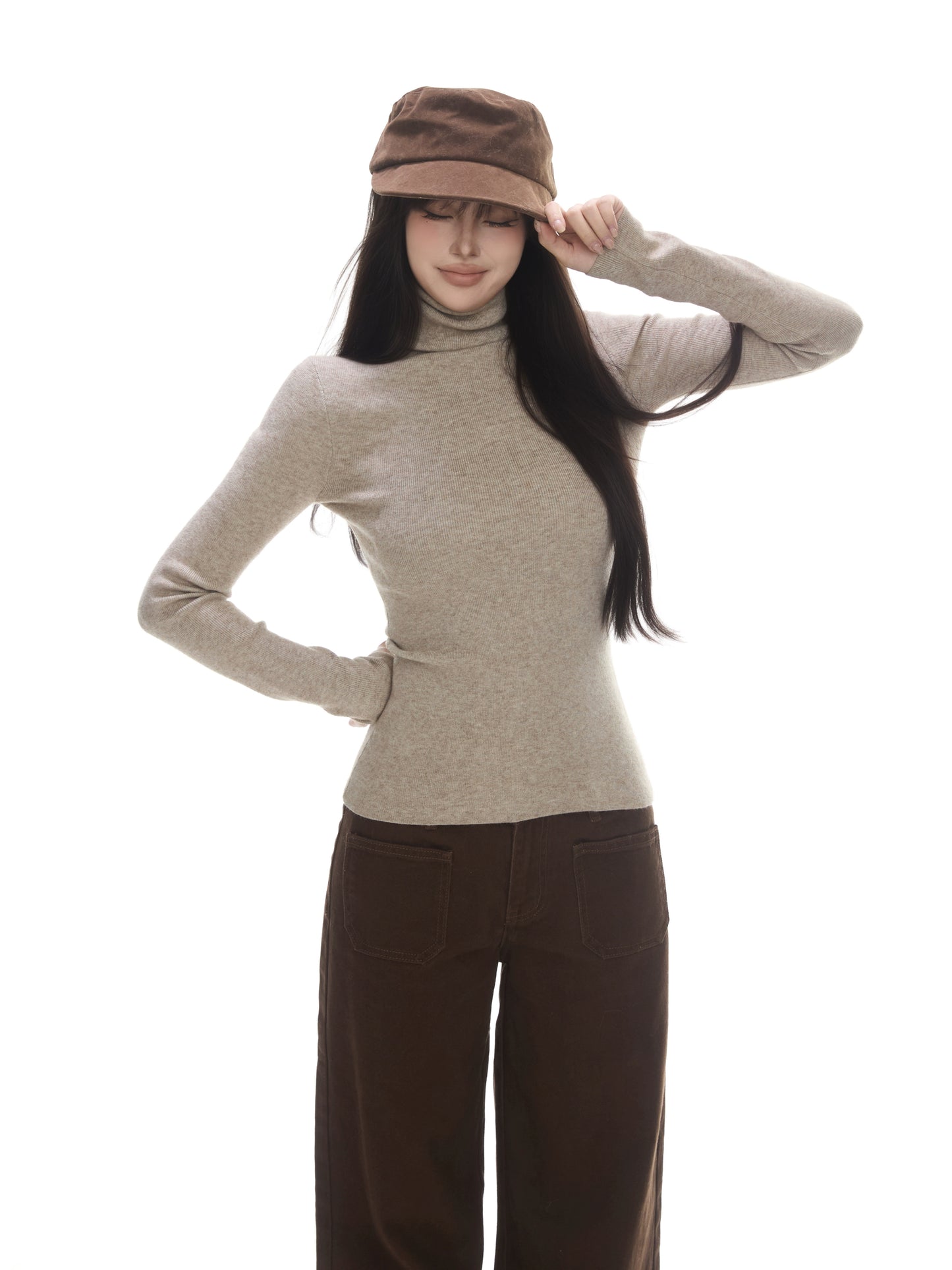 Lea Ribbed Turtleneck Sweater