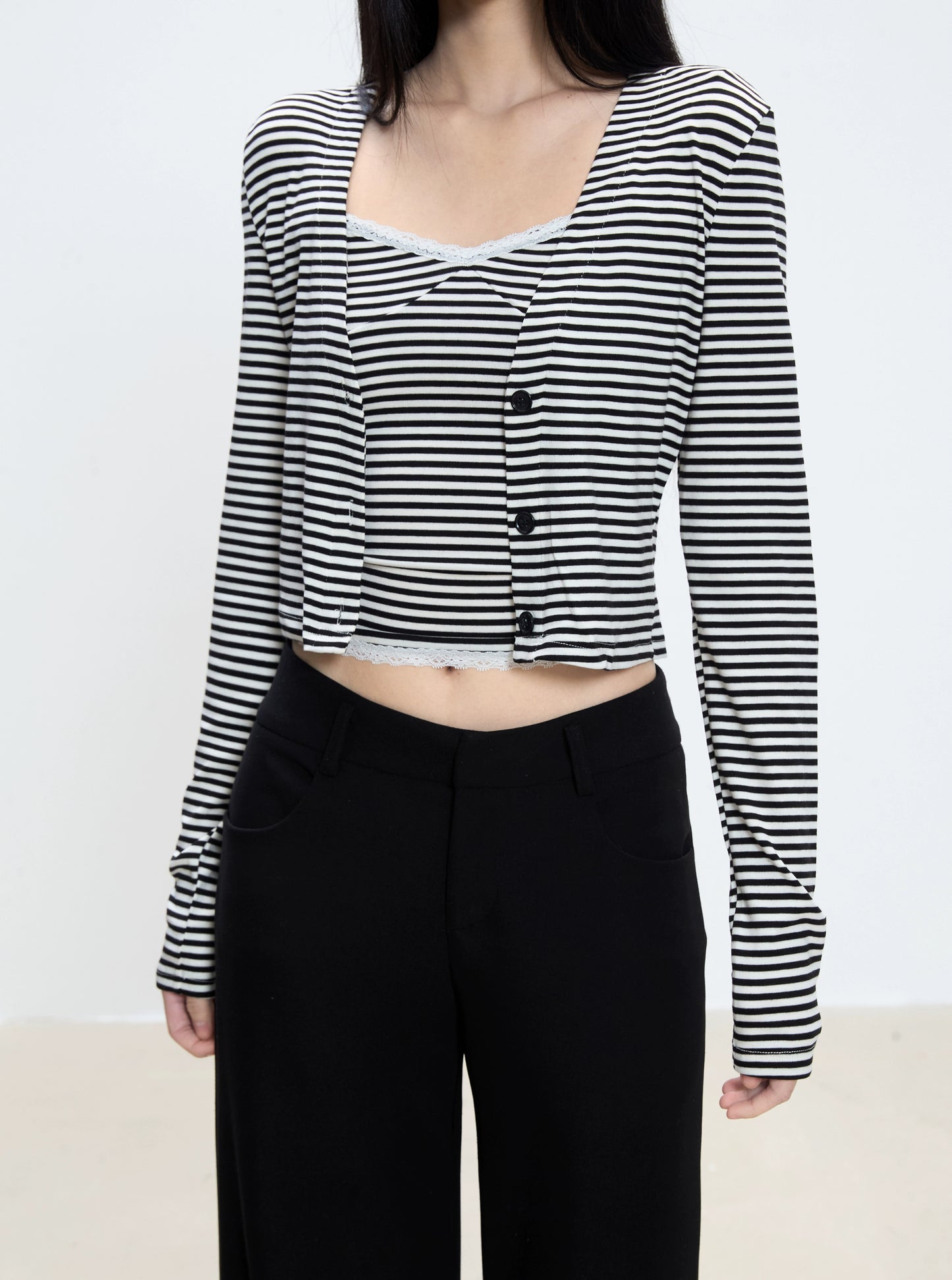 Lina Striped Layered Knit Set
