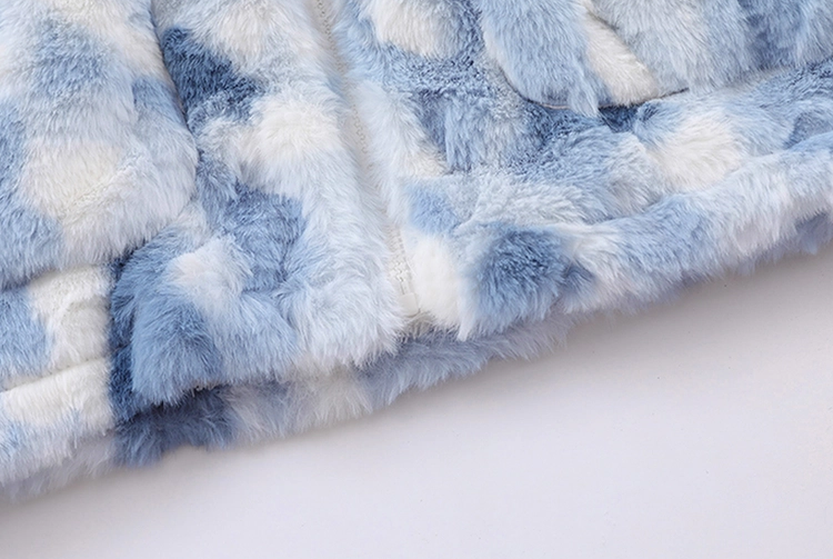 Clara Fluffy Pattern Zip Jacket