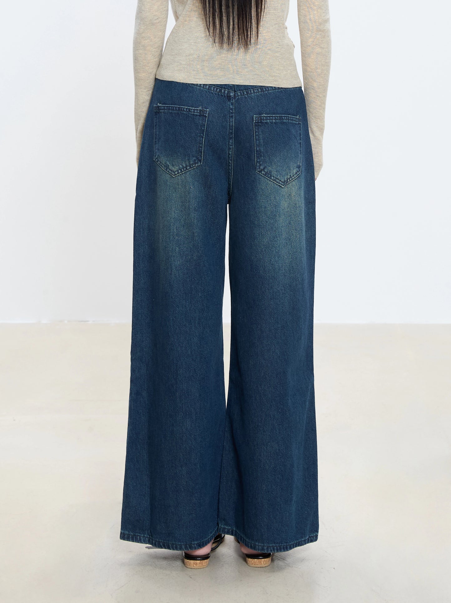 Noelle Deep Indigo Wide-Leg Jeans