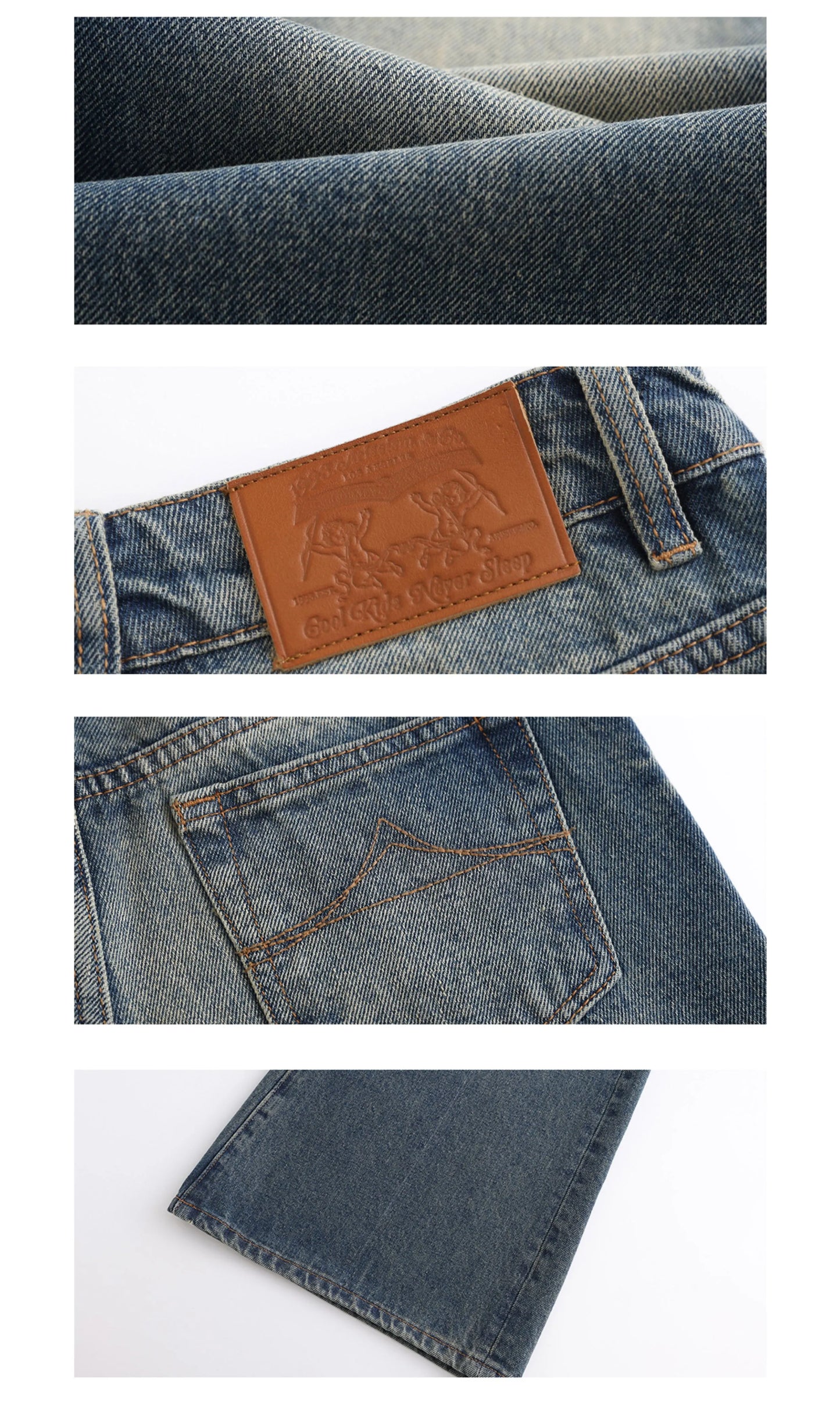 Mary Vintage Blue Washed Jeans