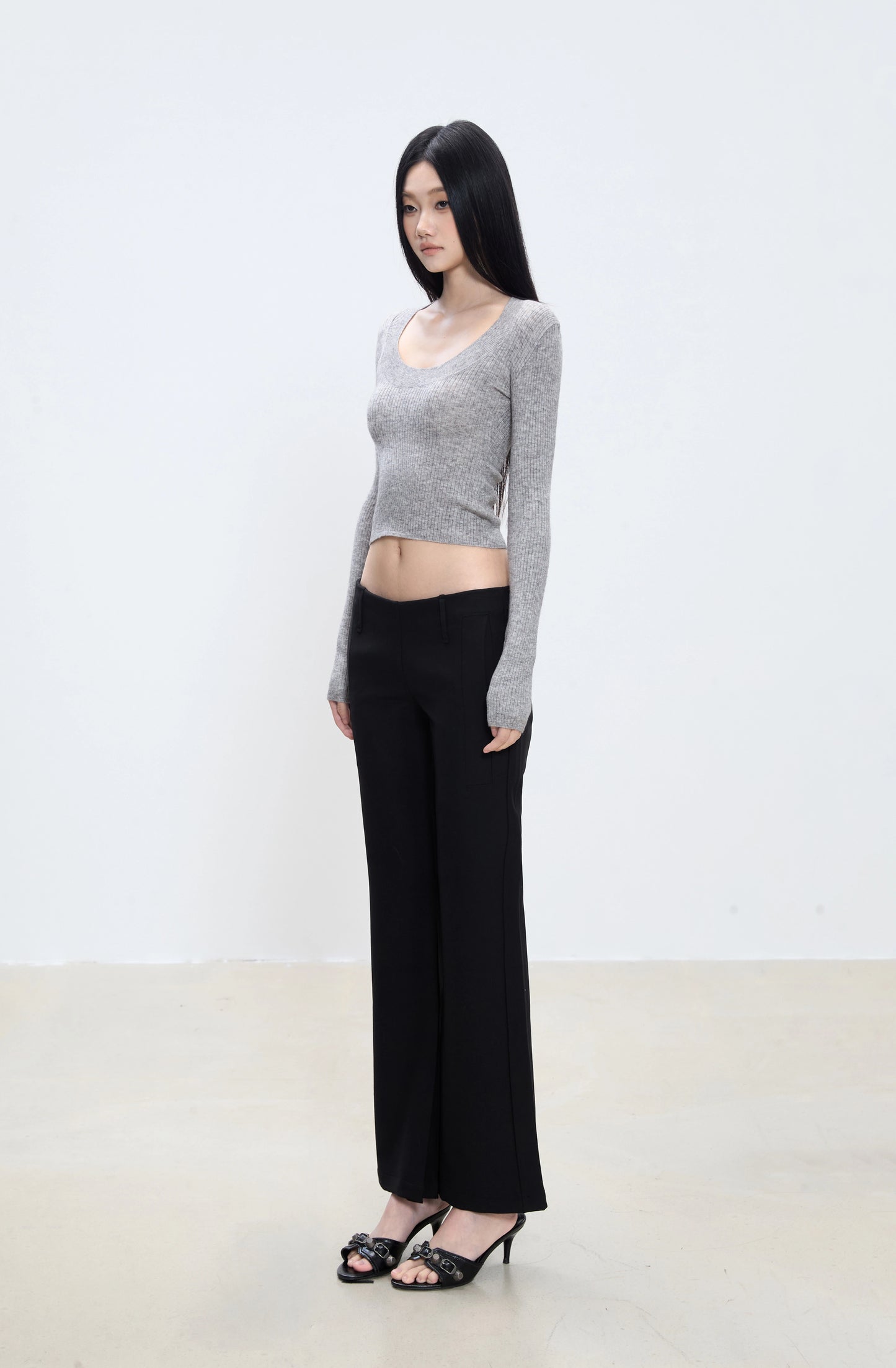 Siena Ribbed Scoop-Neck Knit Top