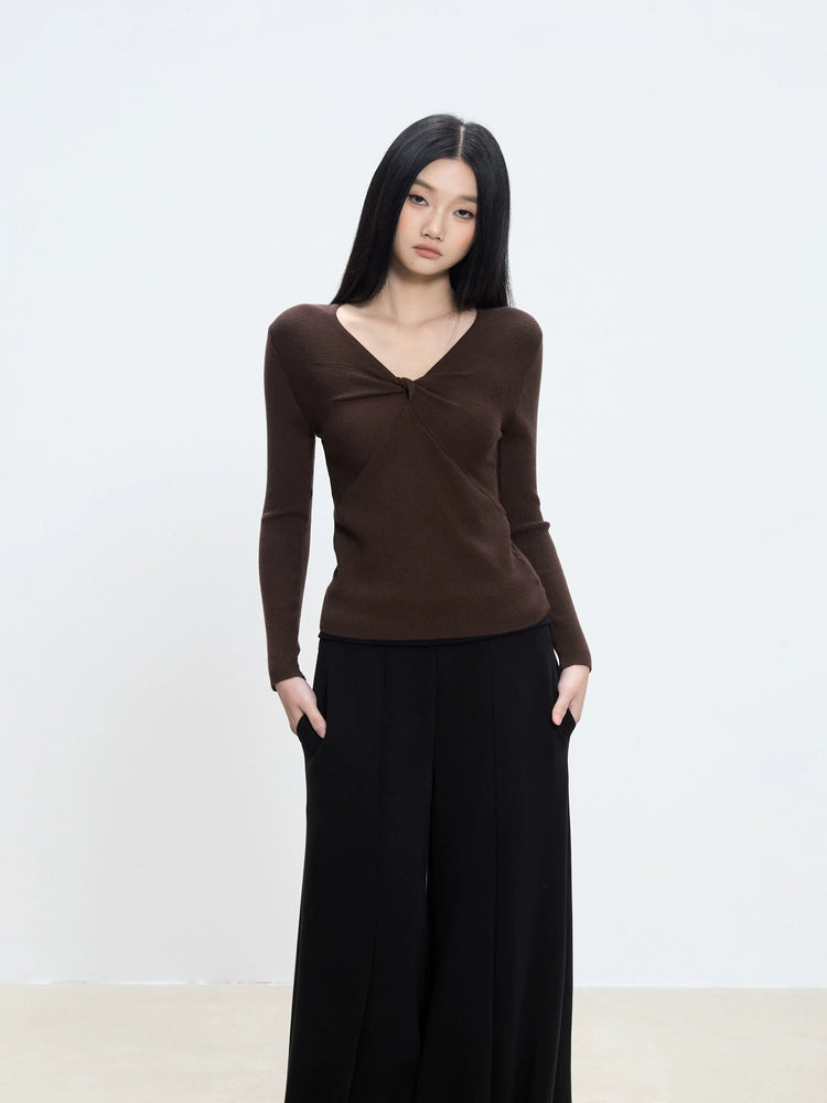 Mila Twist Front Knit Top