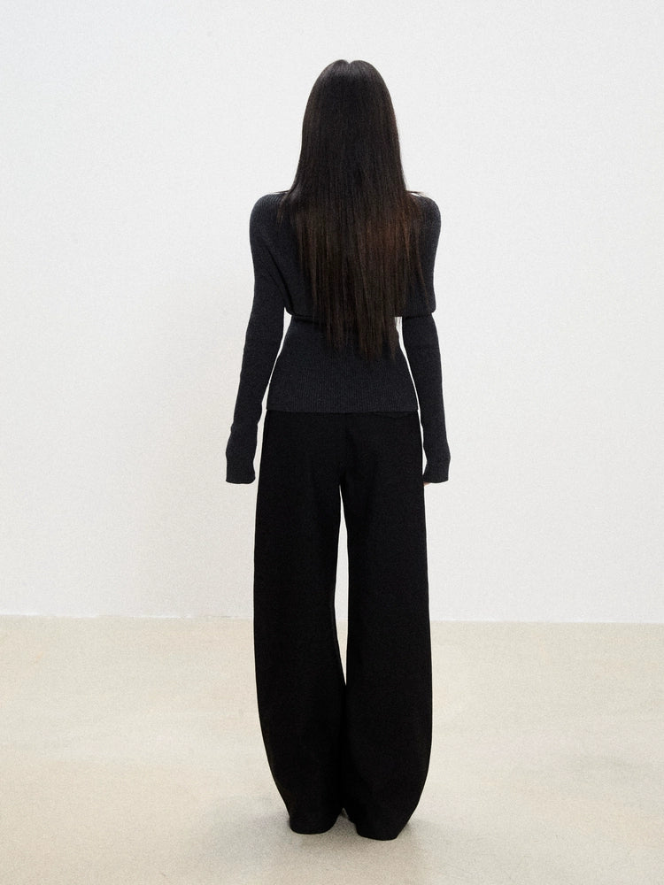 Roux High-Neck Knit Sweater