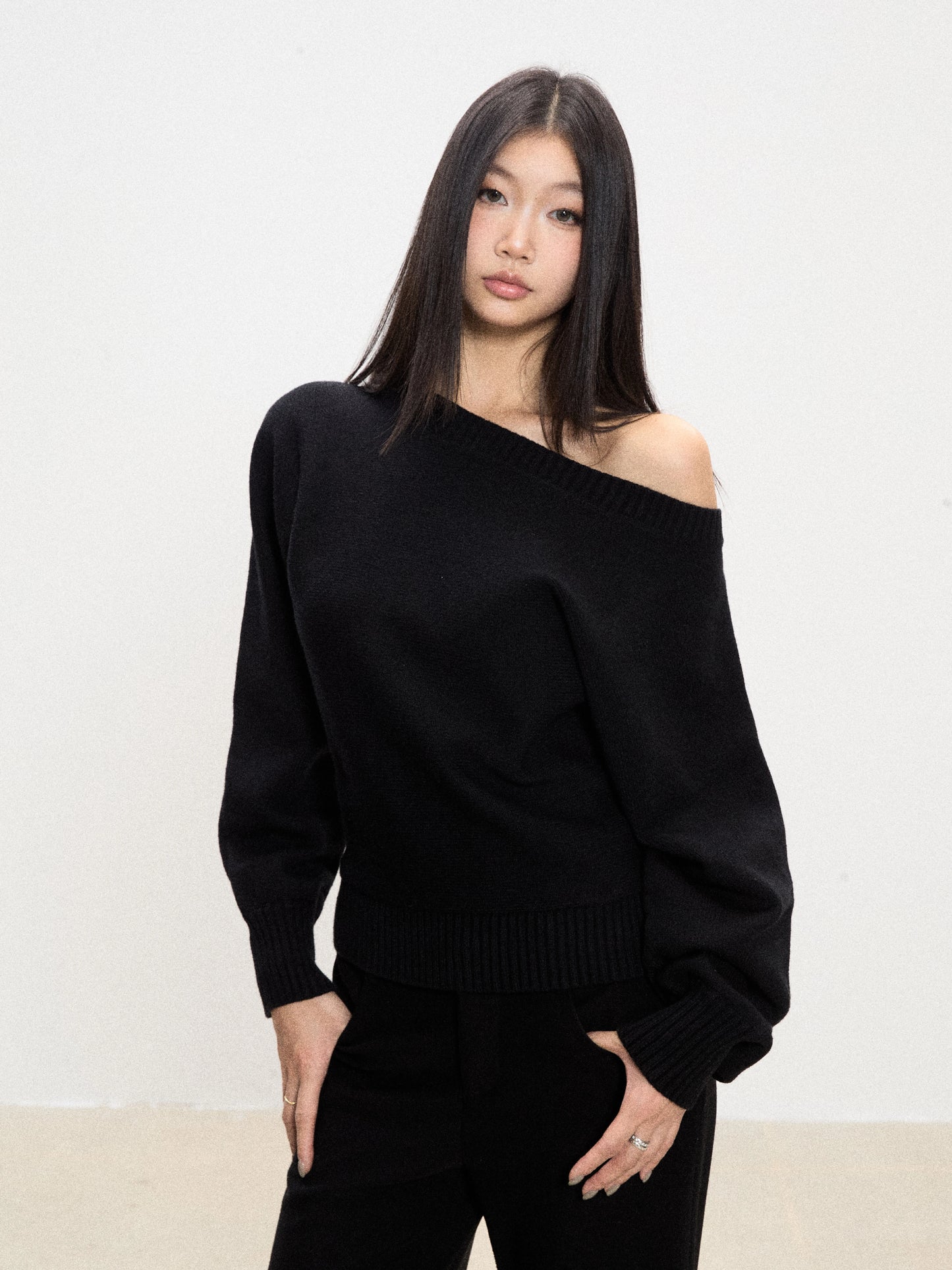 Ari Off-Shoulder Knit Sweater