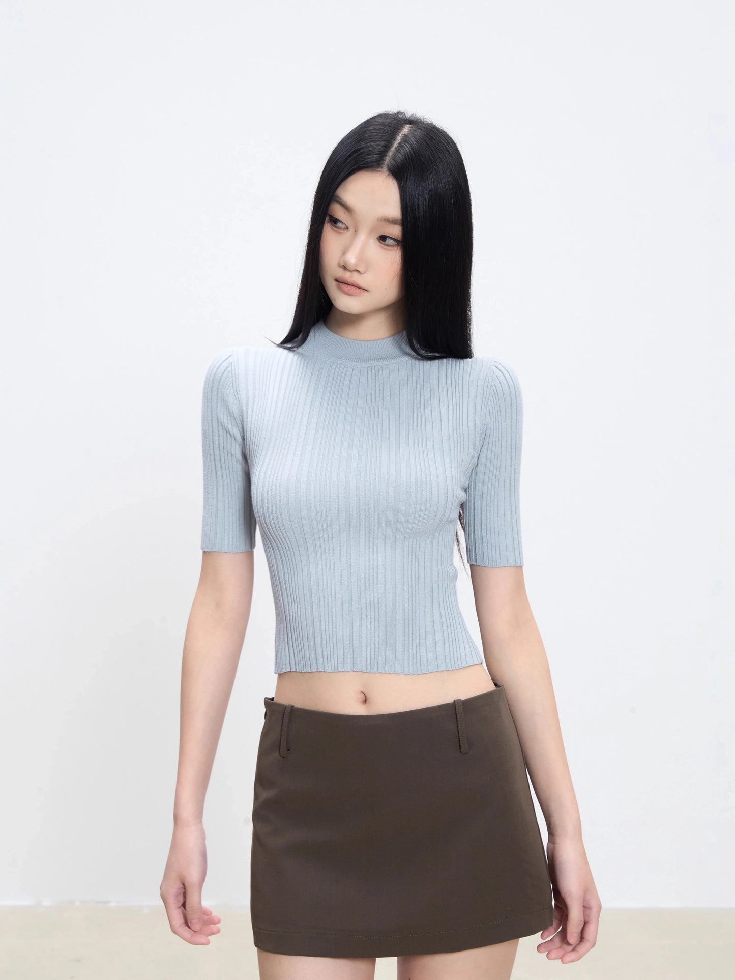Eunji Ribbed Knit Top