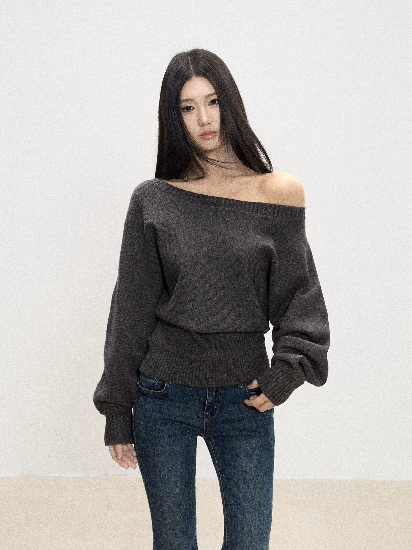 Ari Off-Shoulder Knit Sweater