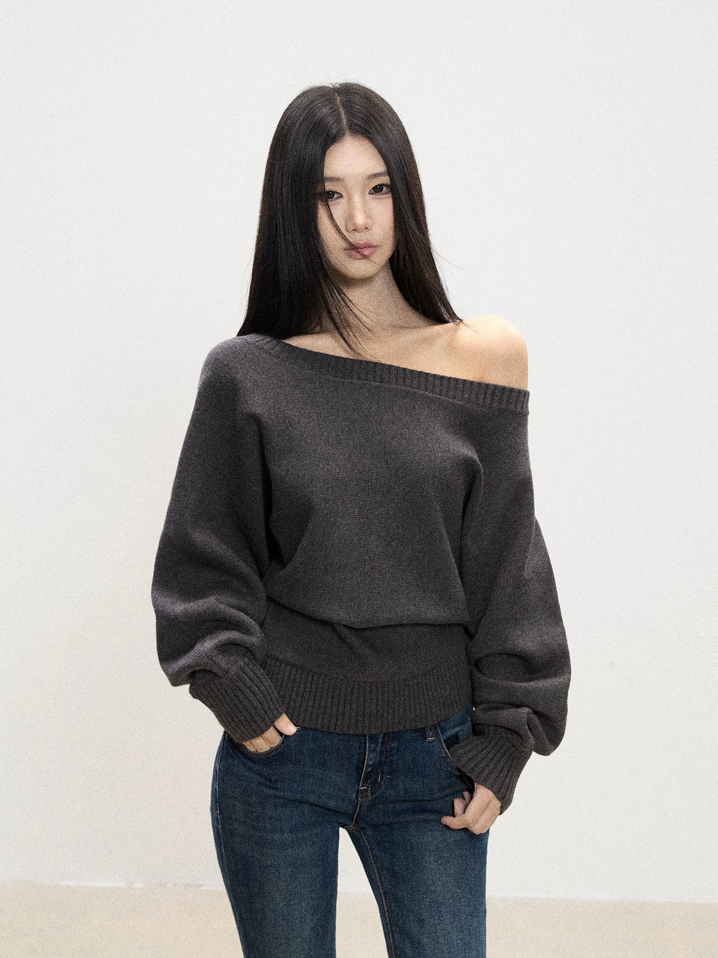 Ari Off-Shoulder Knit Sweater