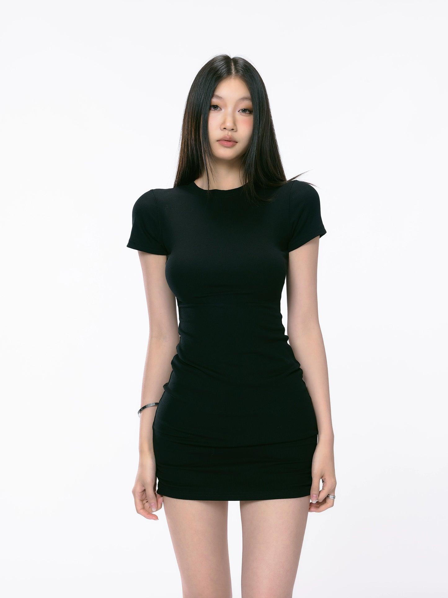 Ariana Fitted Ribbed Mini Dress