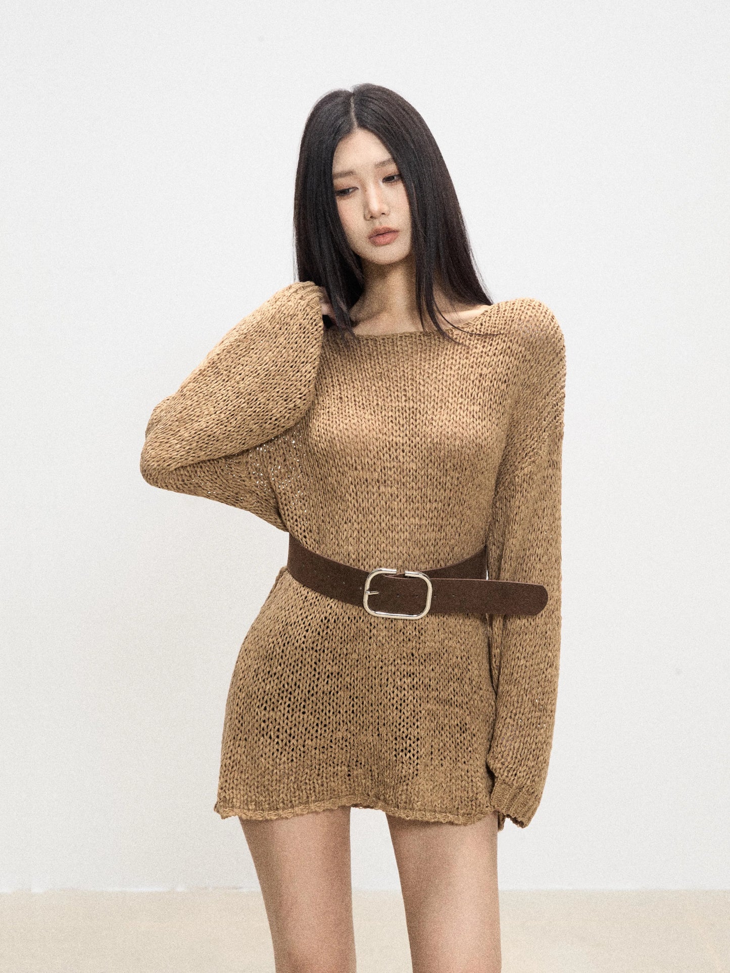 Lana Belted Sweater Dress