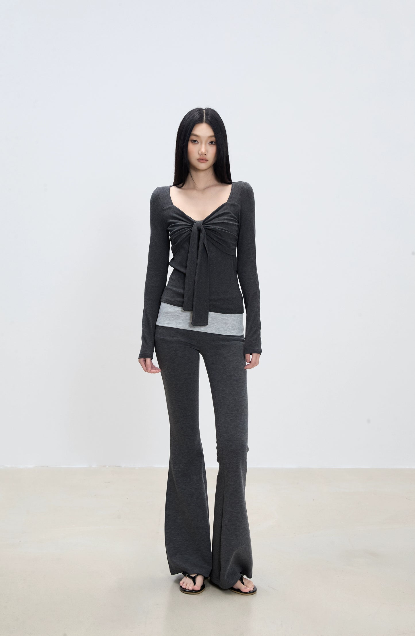 Aila Front Tie Knit Top