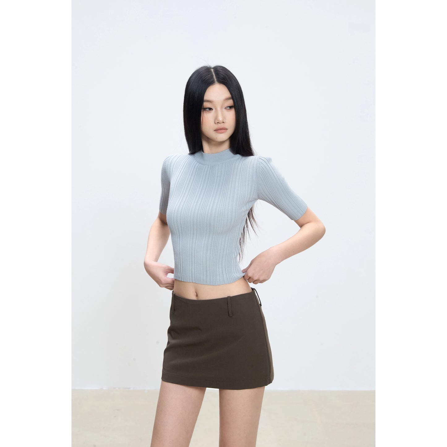 Eunji Ribbed Knit Top