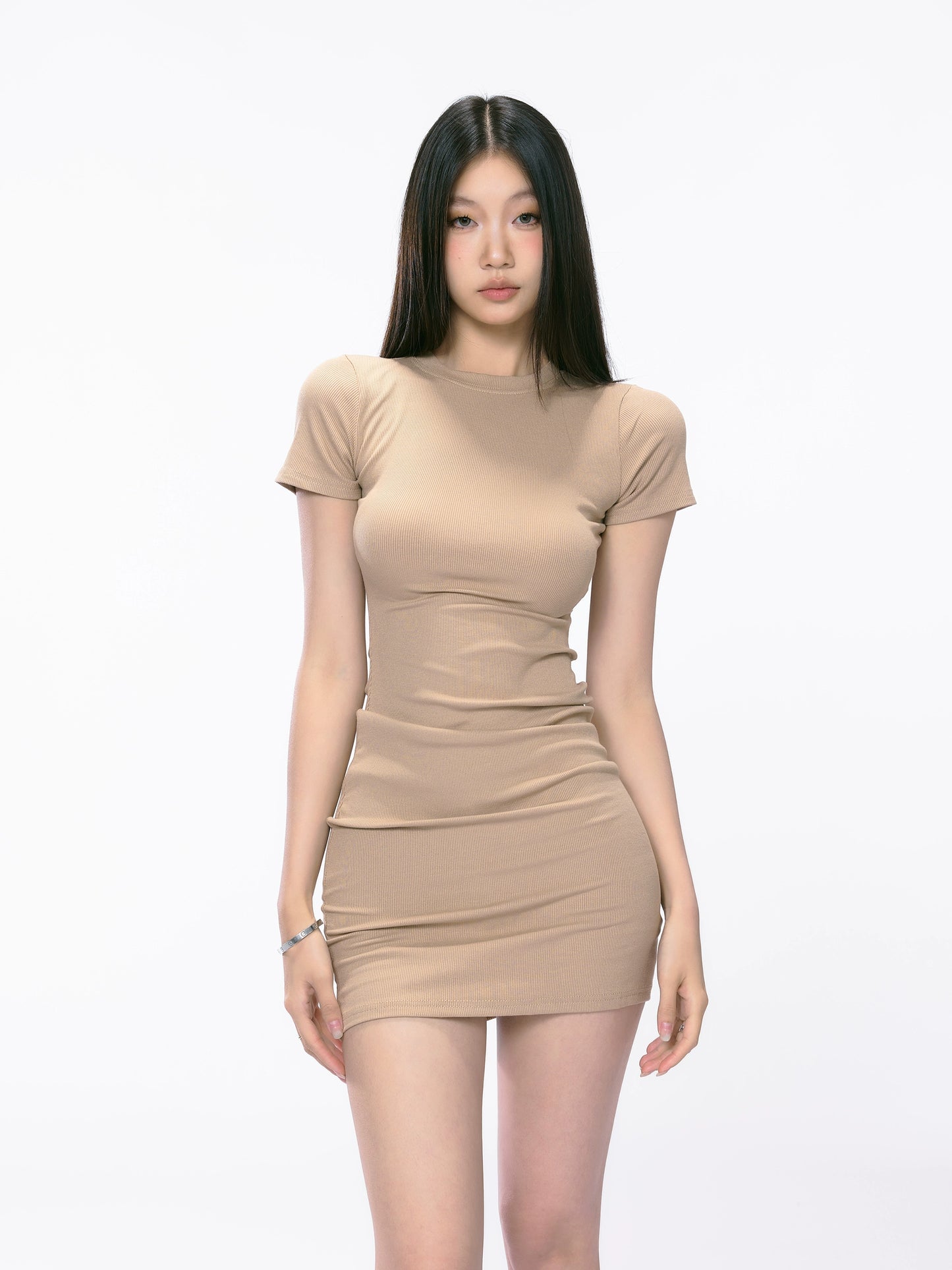 Ariana Fitted Ribbed Mini Dress