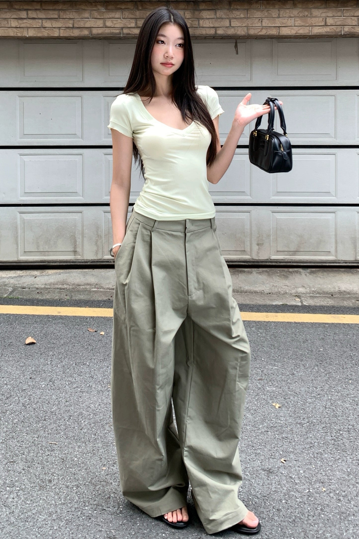 Luca Oversized Pleated Pants