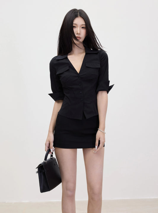 Lara Tailored Collar Mini Dress
