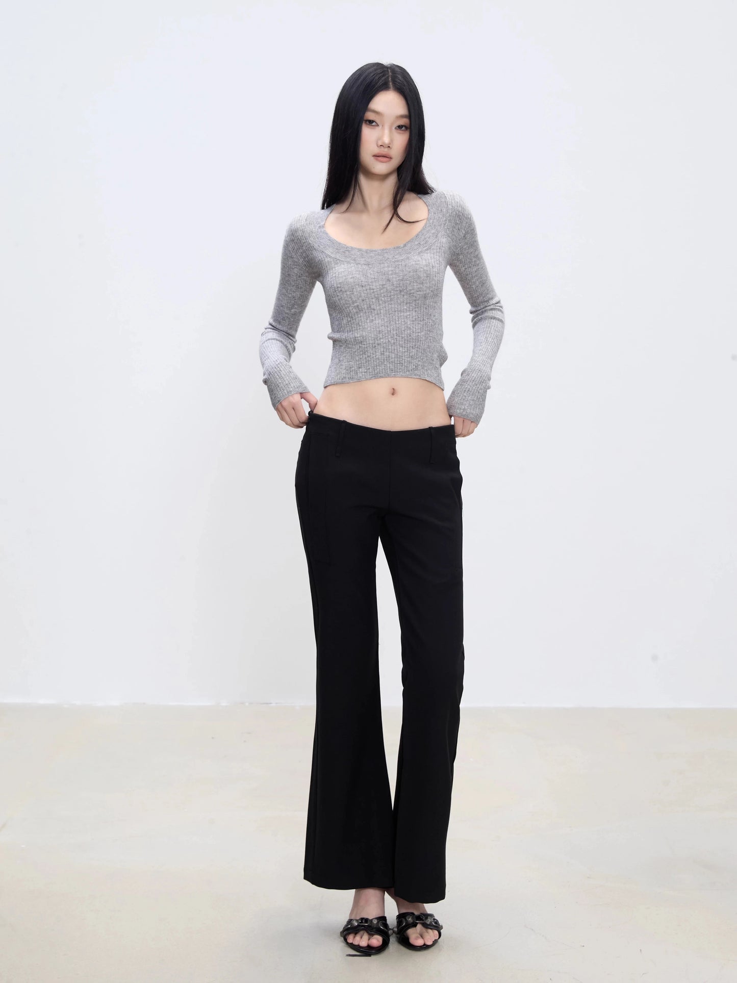 Siena Ribbed Scoop-Neck Knit Top