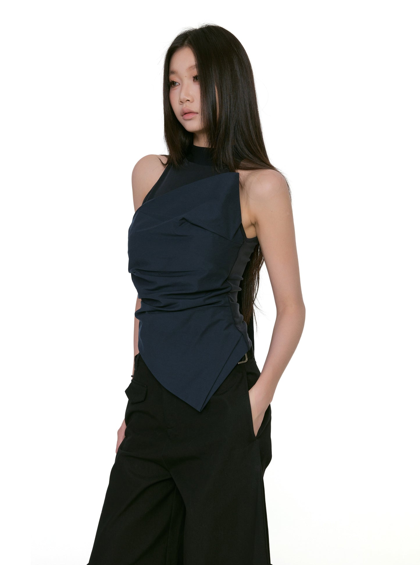 Nerina Draped Asymmetrical Top