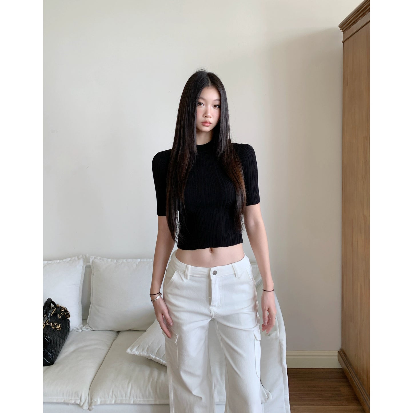 Eunji Ribbed Knit Top