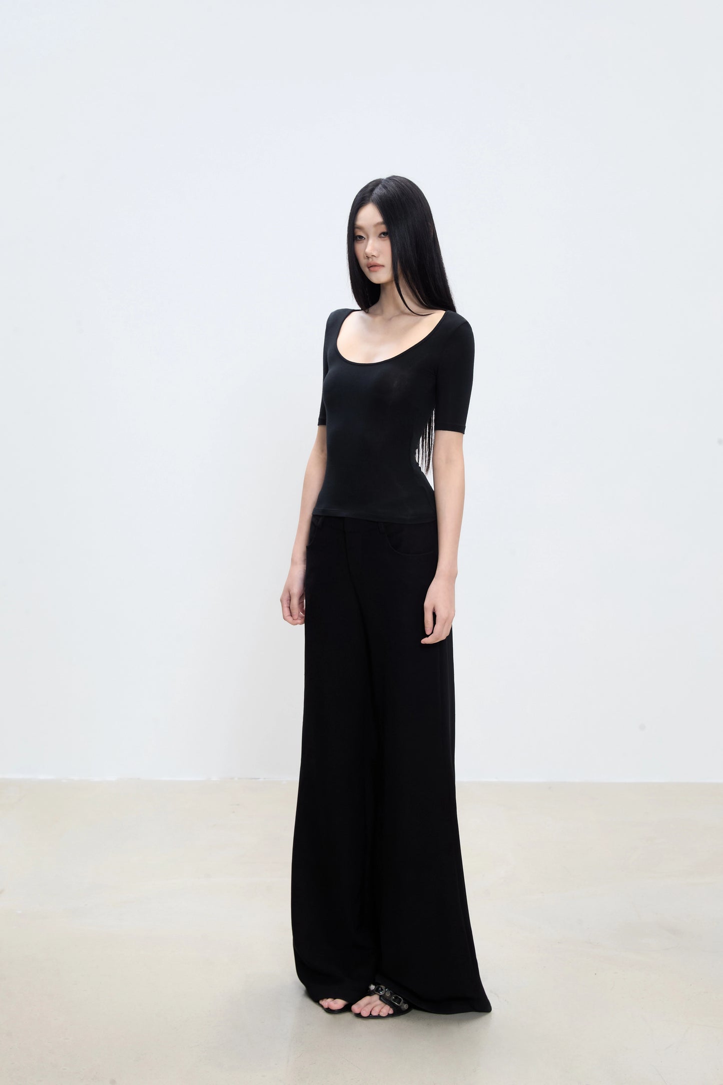 Arden Scoop-Neck Fitted Tee