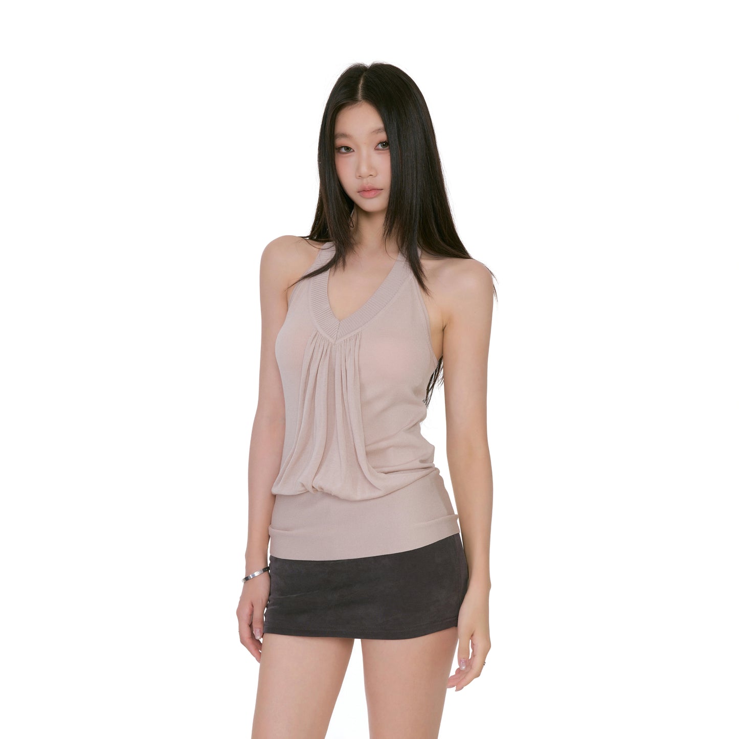 Adele Drape Front Halter Top