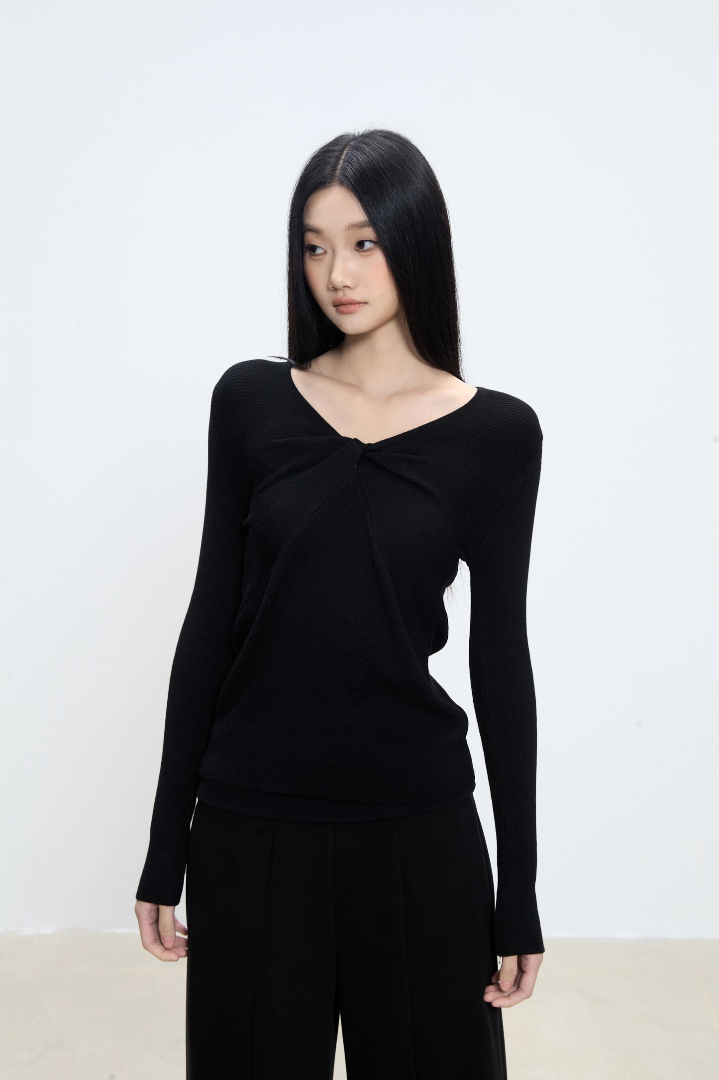 Mila Twist Front Knit Top
