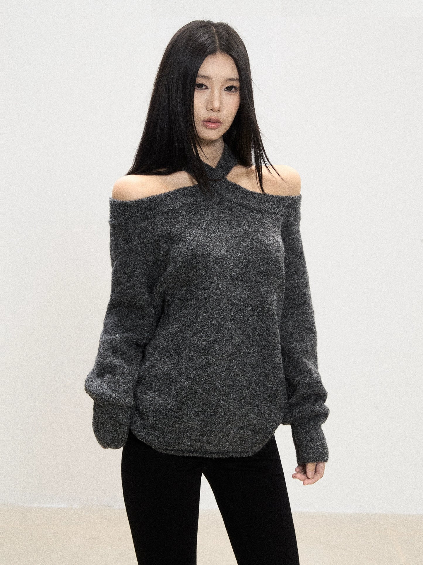 Alina Off-Shoulder Crisscross Sweater