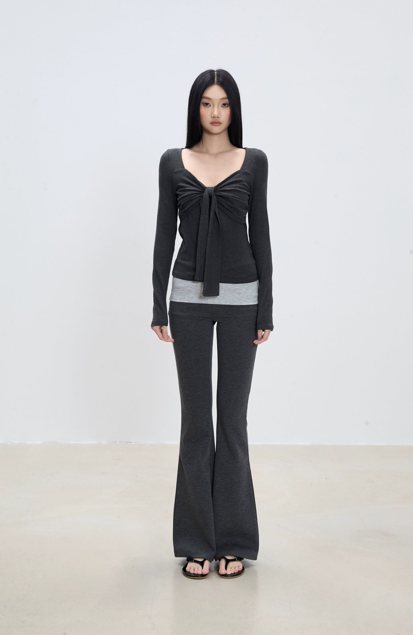 Aila Front Tie Knit Top