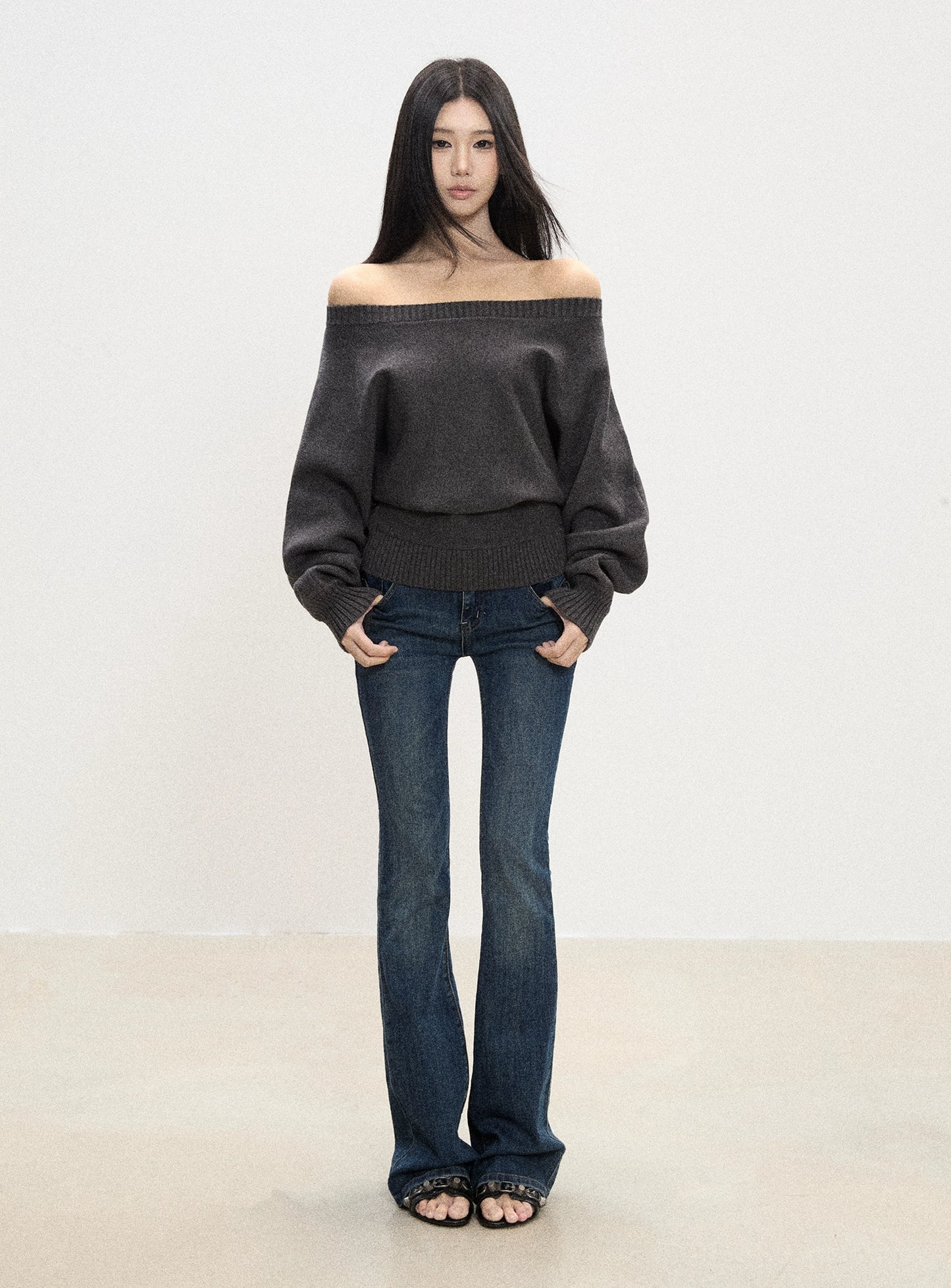 Ari Off-Shoulder Knit Sweater