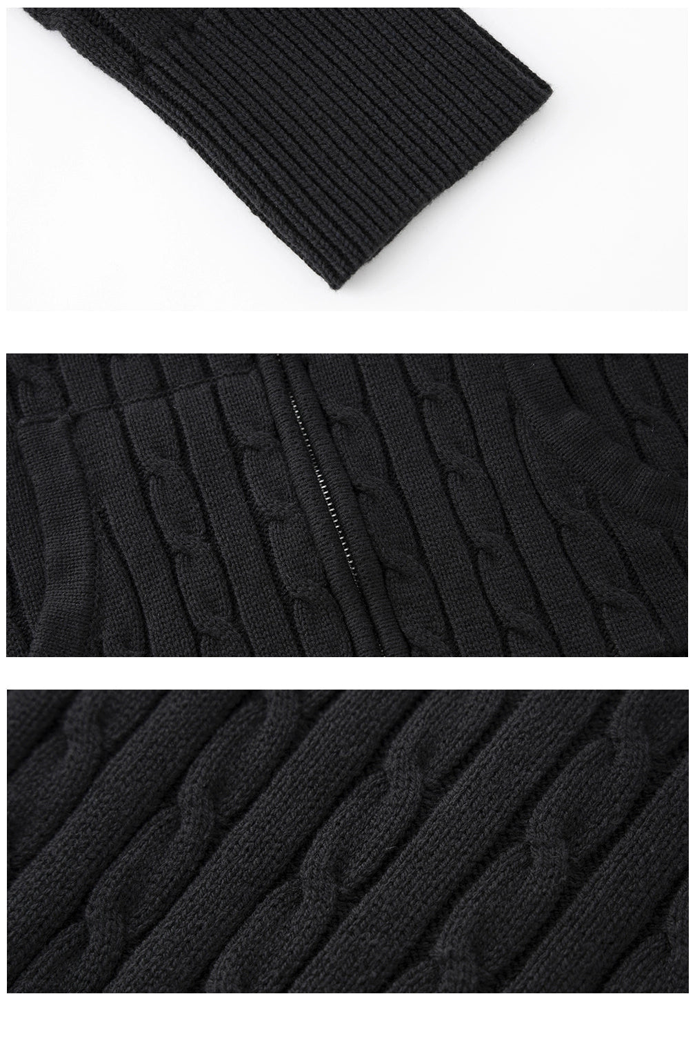 Emelia Vintage Hooded Knit Zipper Cardigan