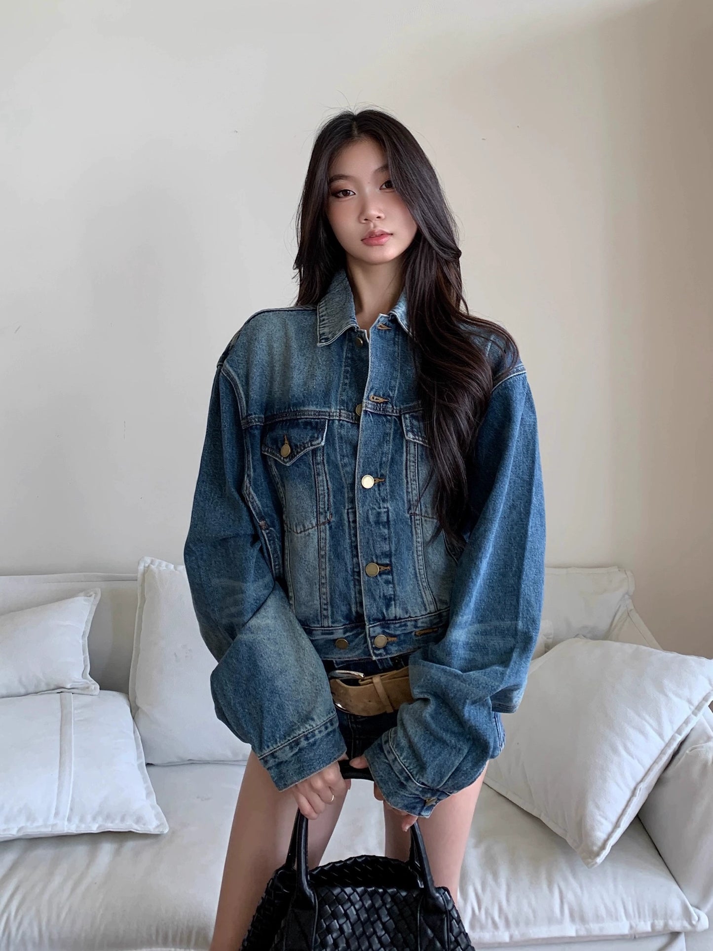 Rhea Denim Two-Piece Set