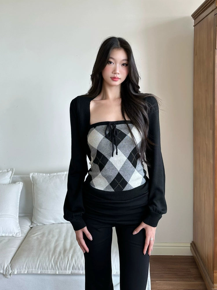 Elena Elegant Cardigan and Top