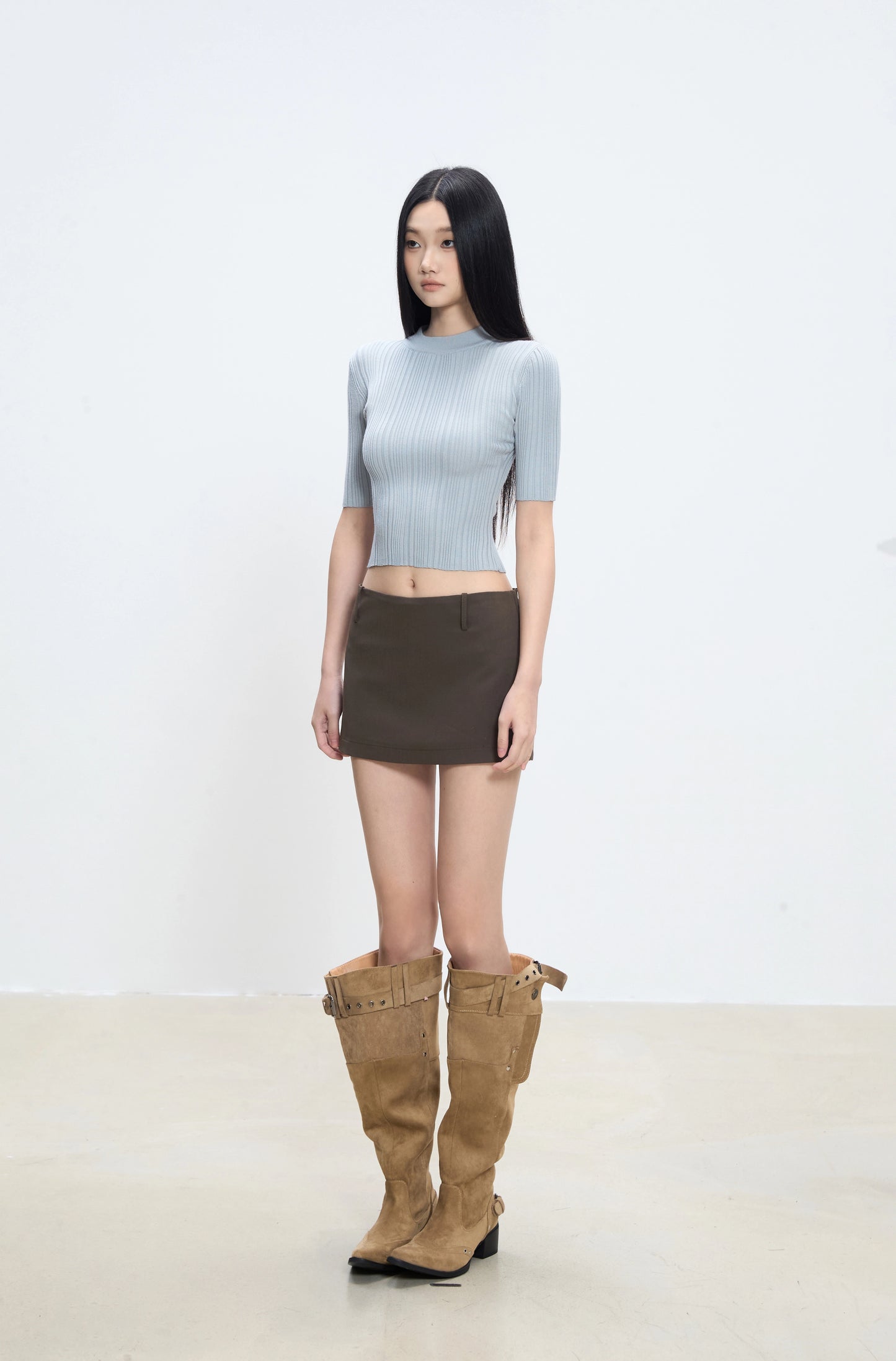 Eunji Ribbed Knit Top