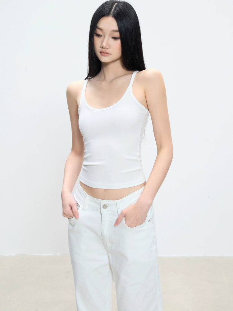 Suhwa Ribbed Basic Tank Top